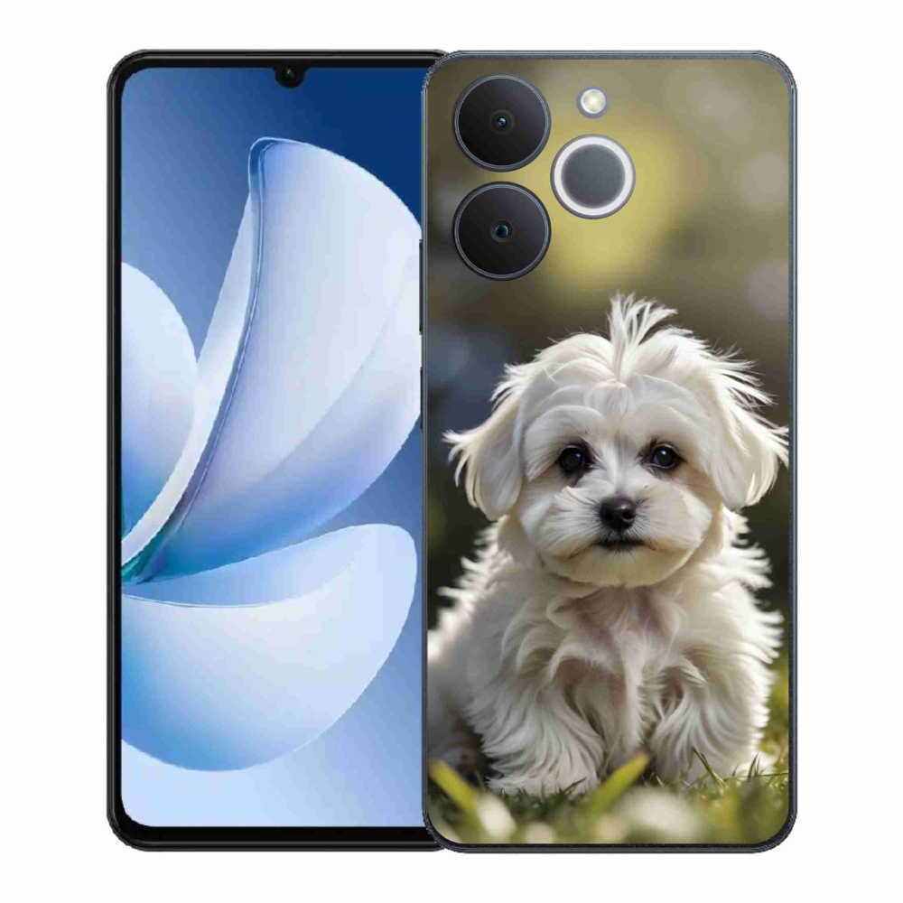 Gélový kryt mmCase na Realme Note 70T - roztomilý maltézsky psík