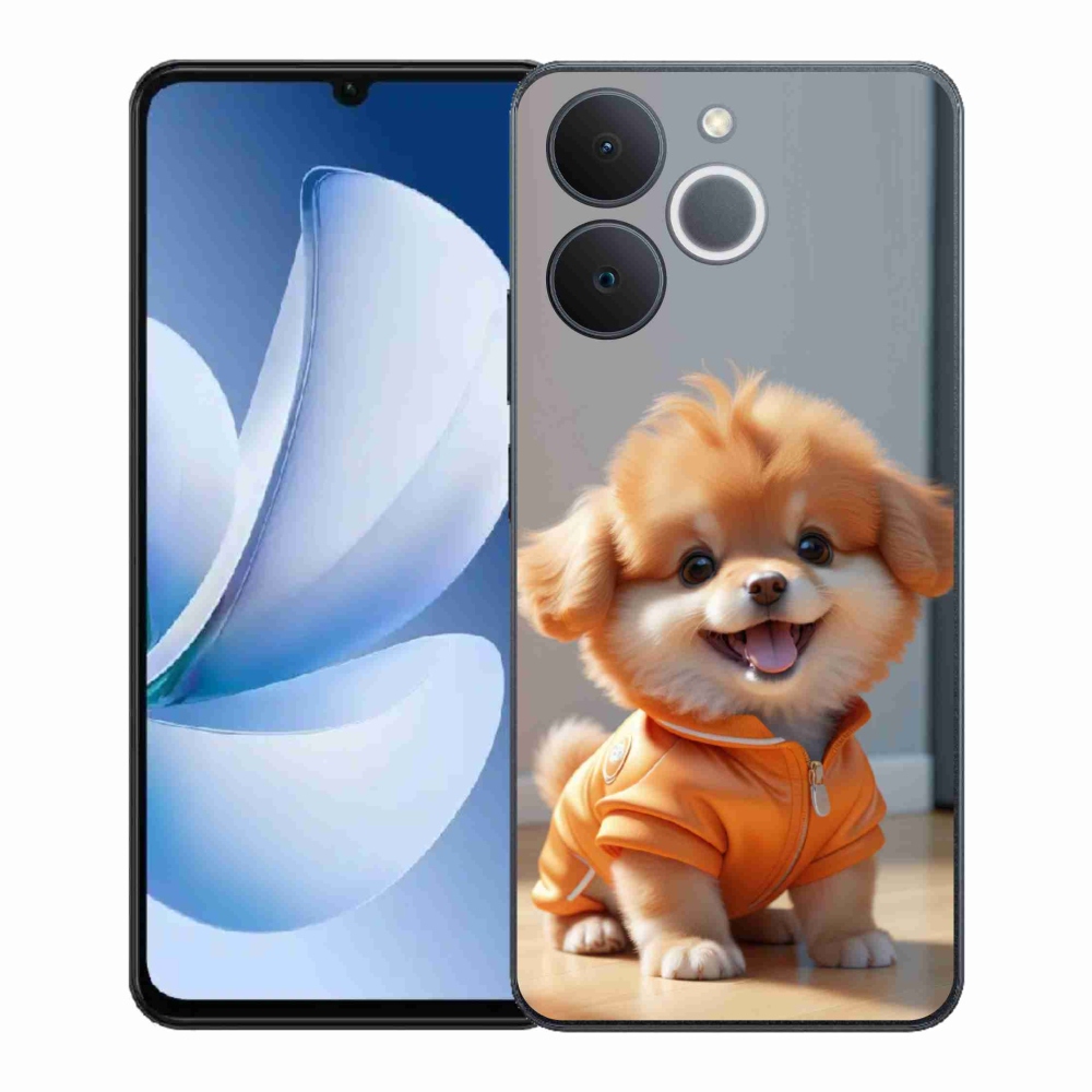 Gélový kryt mmCase na Realme Note 70T - roztomilý pomeranian v mikine