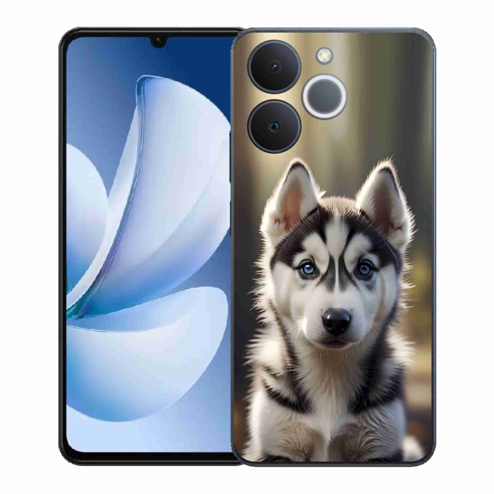 Gélový kryt mmCase na Realme Note 70T - roztomilý sibírsky husky