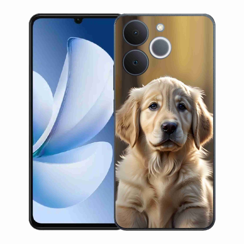 Gélový kryt mmCase na Realme Note 70T - roztomilý zlatý retriever