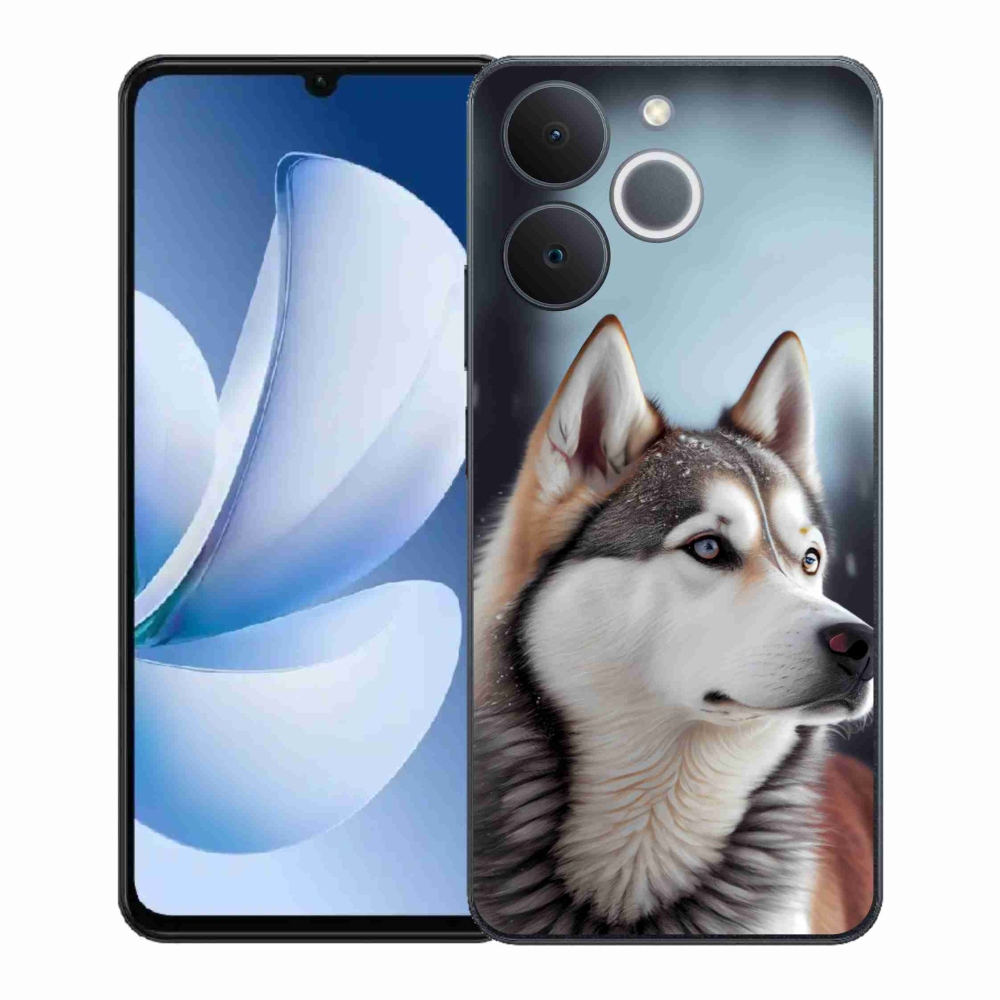 Gélový kryt mmCase na Realme Note 70T - sibírsky husky
