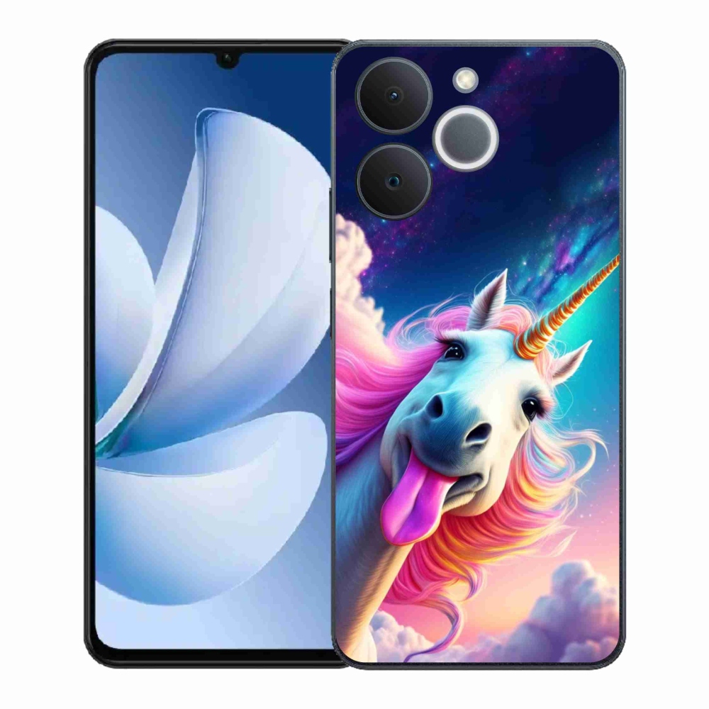 Gélový kryt mmCase na Realme Note 70T - šialený jednorožec