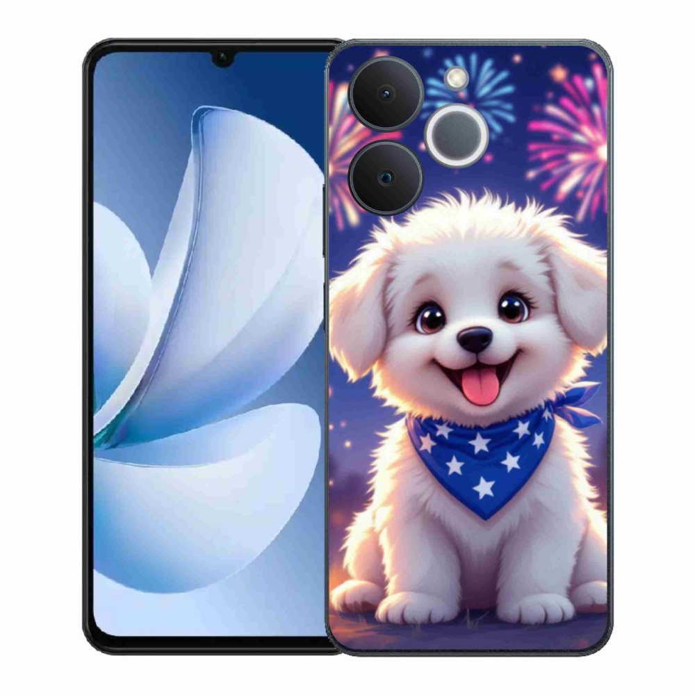 Gélový kryt mmCase na Realme Note 70T - slávnostné šteňa