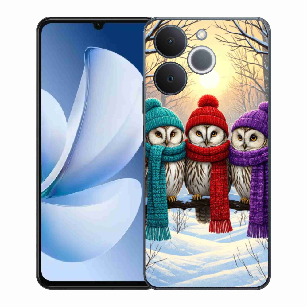 Gélový kryt mmCase na Realme Note 70T - soví priatelia