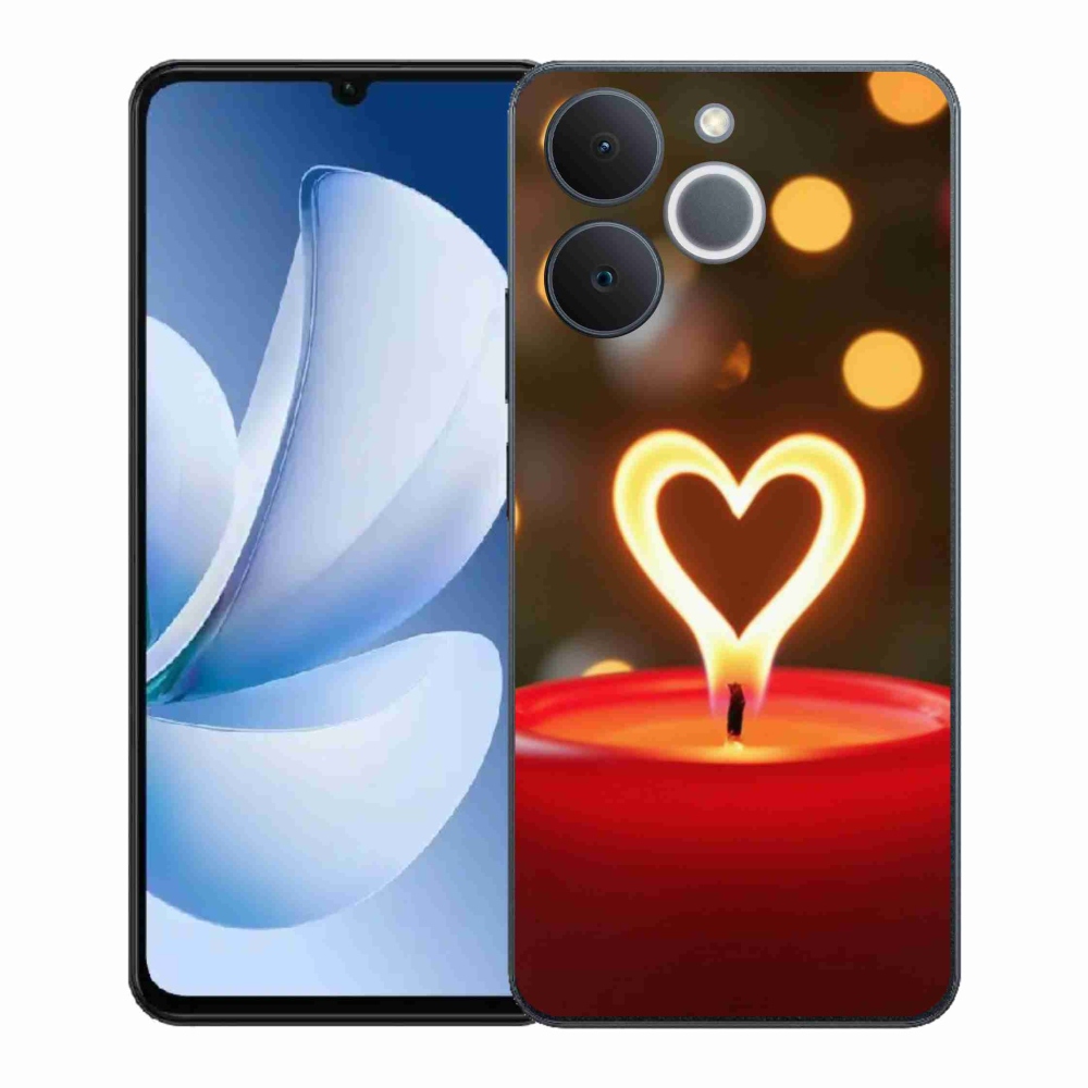 Gélový kryt mmCase na Realme Note 70T - srdce z plameňa