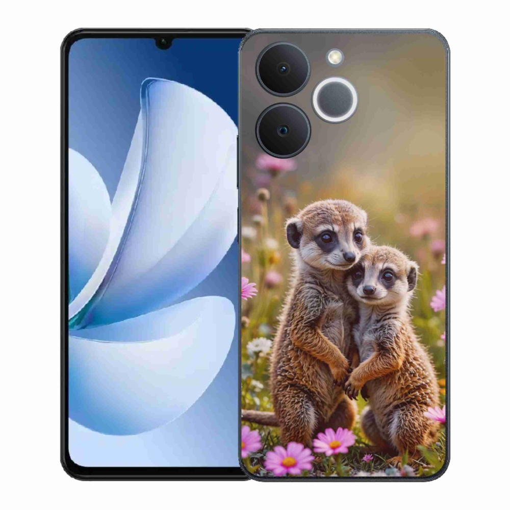 Gélový kryt mmCase na Realme Note 70T - surikatí duo