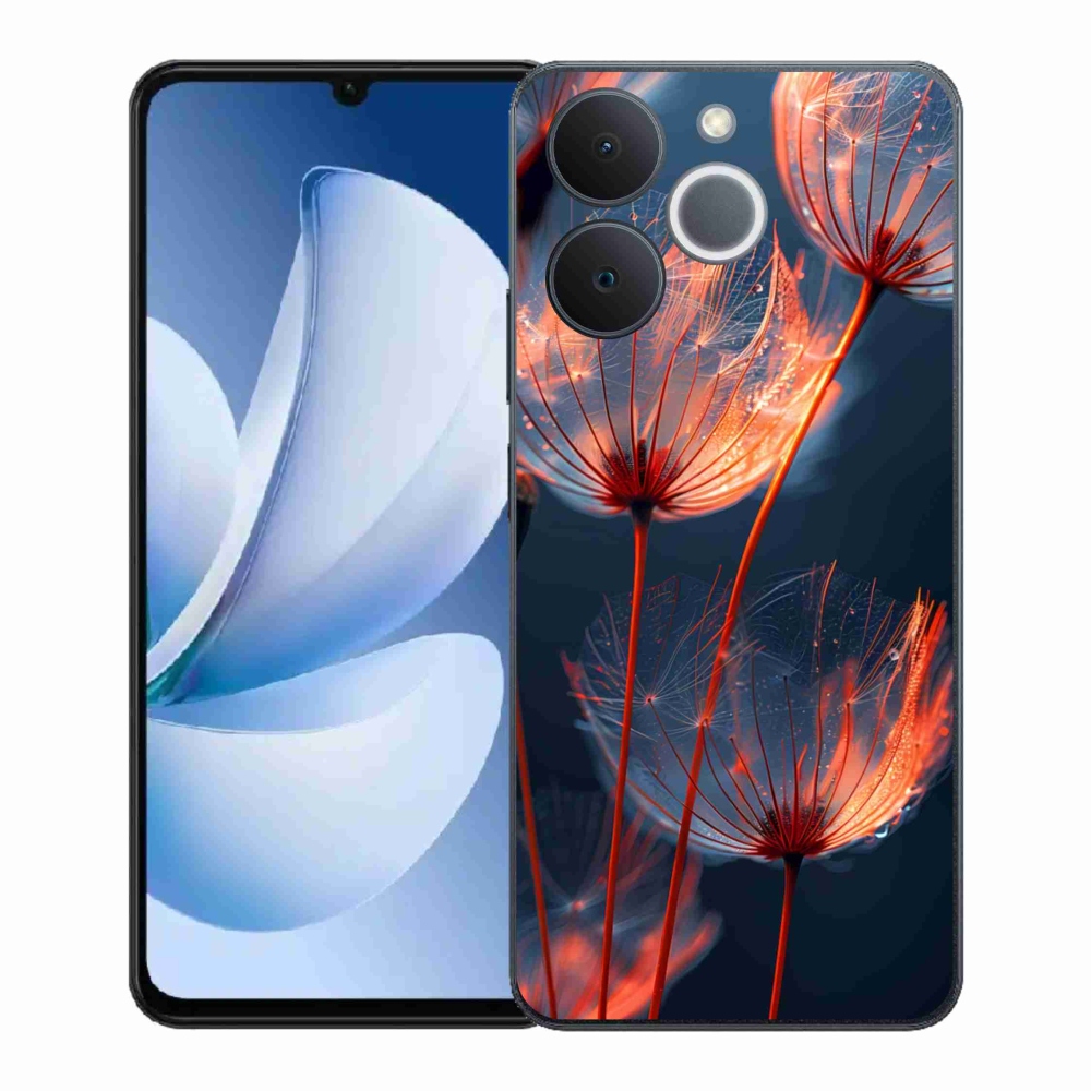 Gélový kryt mmCase na Realme Note 70T - svetielkujúce páperie
