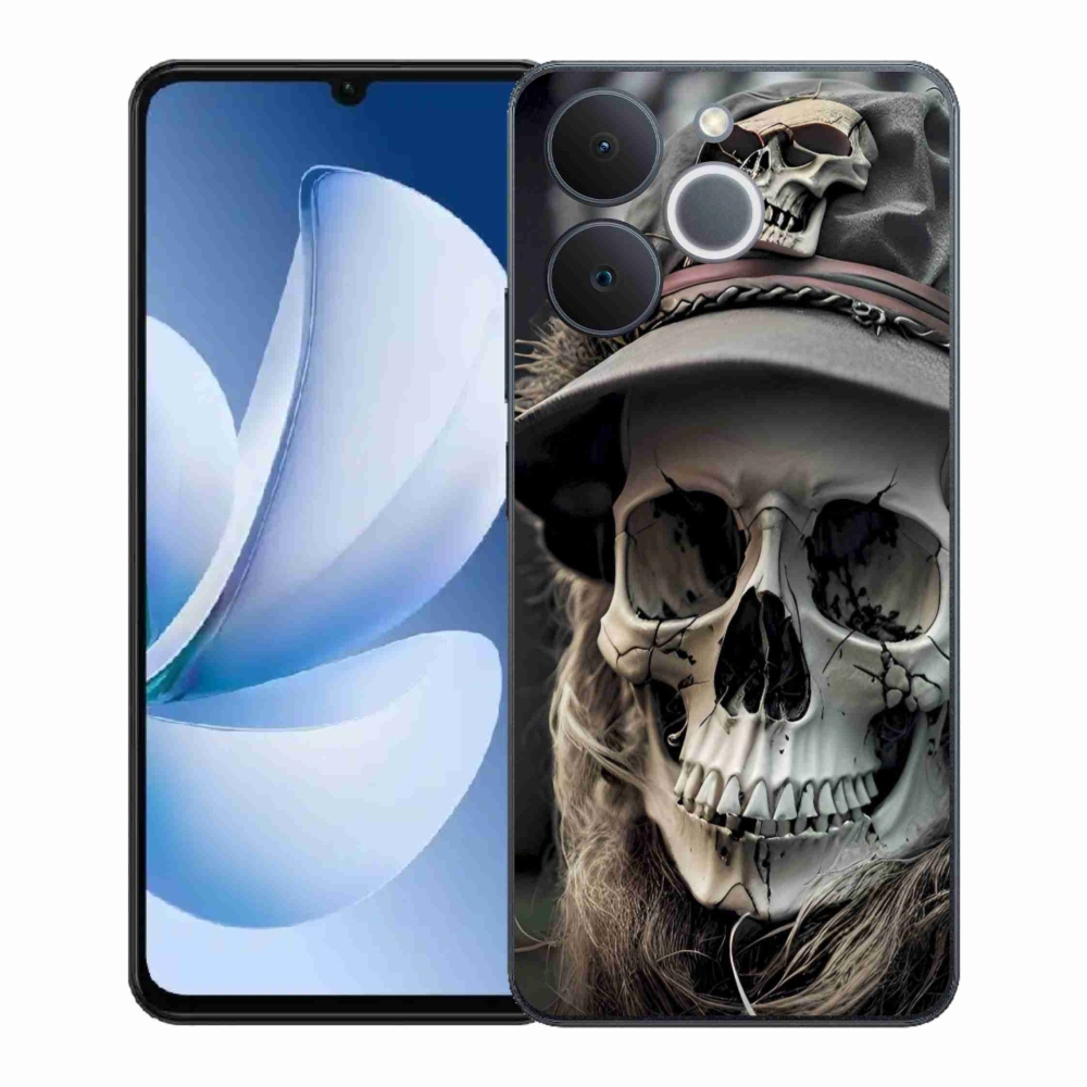 Gélový kryt mmCase na Realme Note 70T - temná lebka
