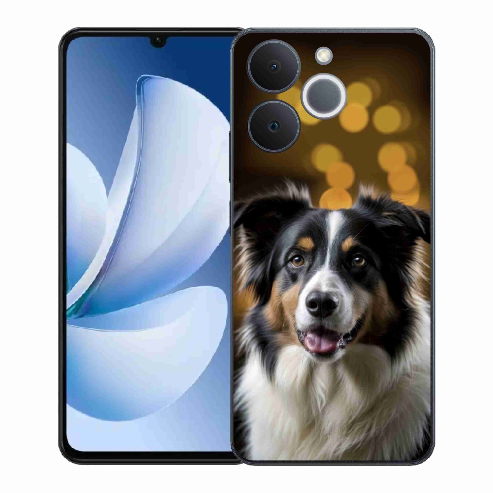Gélový kryt mmCase na Realme Note 70T - usmievavý austrálsky ovčiak