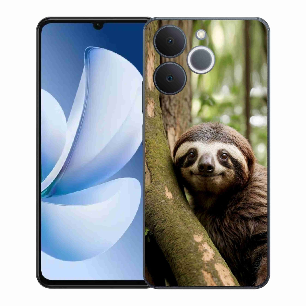Gélový kryt mmCase na Realme Note 70T - usmievavý leňochod