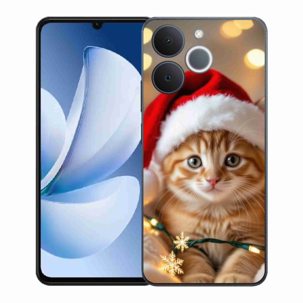 Gélový kryt mmCase na Realme Note 70T - vianočné mačiatko