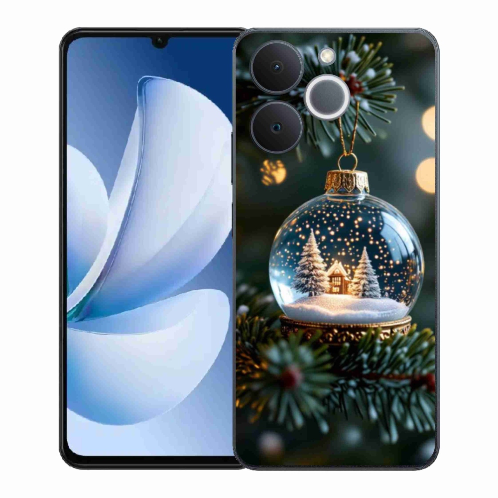 Gélový kryt mmCase na Realme Note 70T - vianočné gule 2