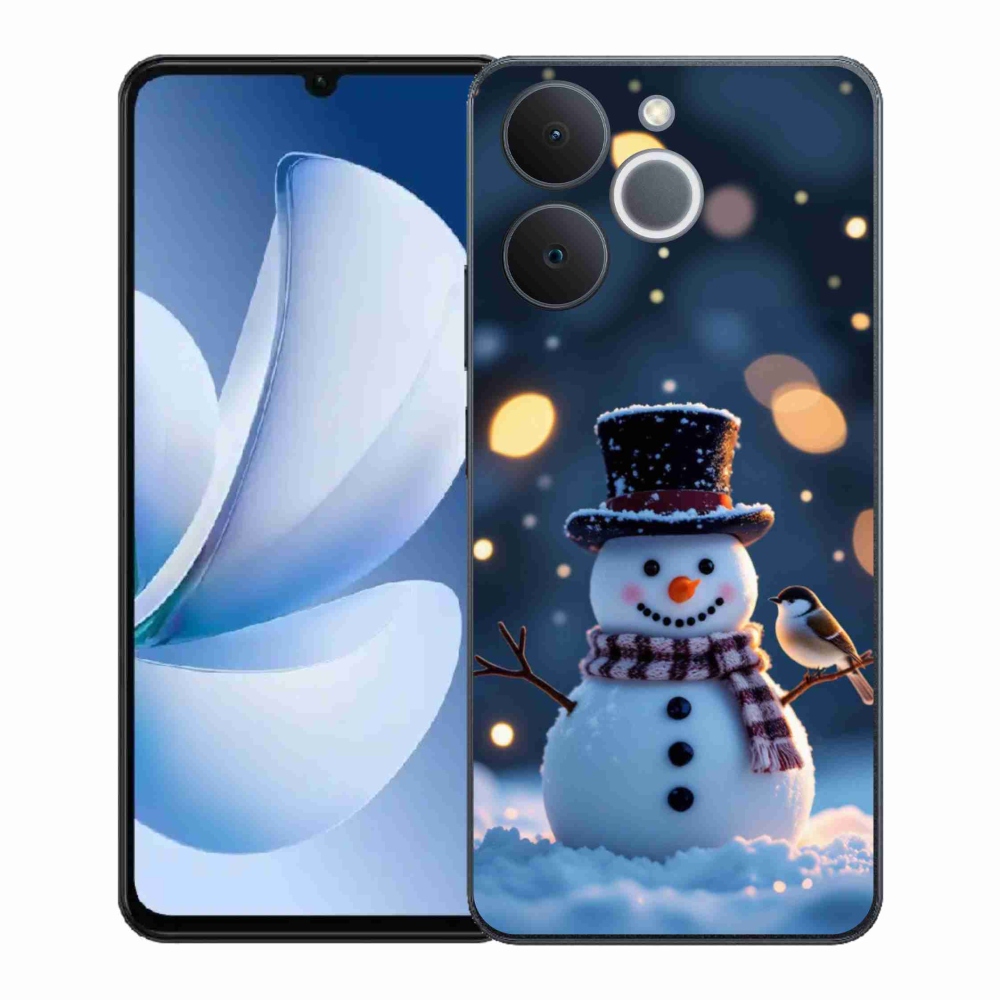 Gélový kryt mmCase na Realme Note 70T - vianočný snehuliak