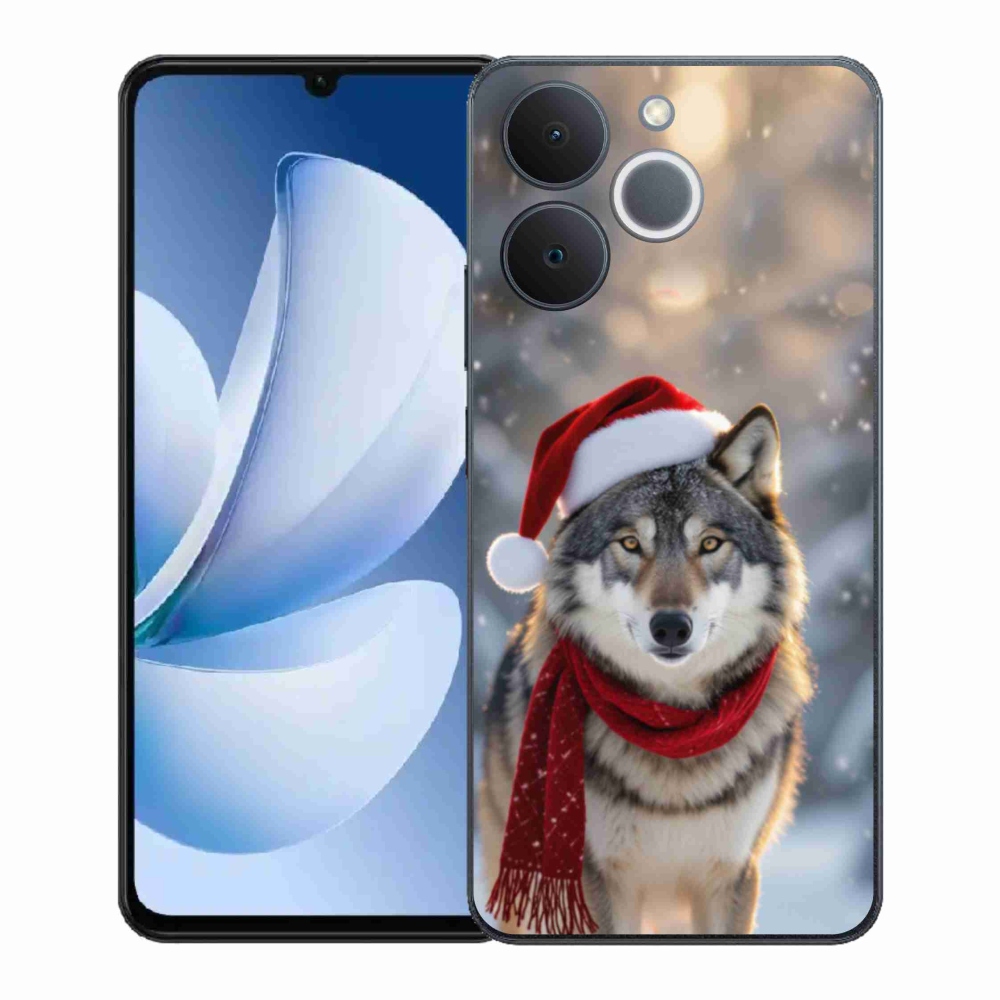 Gélový kryt mmCase na Realme Note 70T - vianočný vlk