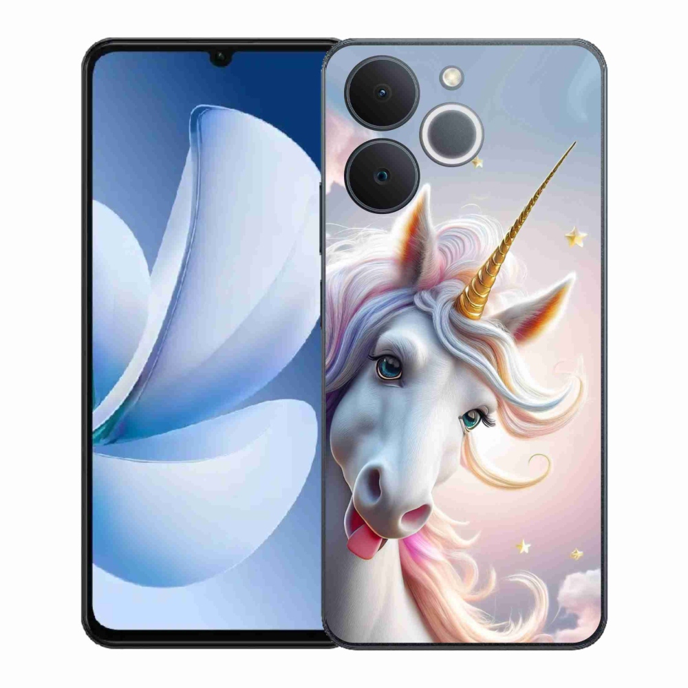 Gélový kryt mmCase na Realme Note 70T - veselý jednorožec