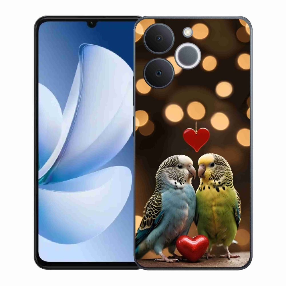 Gélový kryt mmCase na Realme Note 70T - zamilovaní papagáje