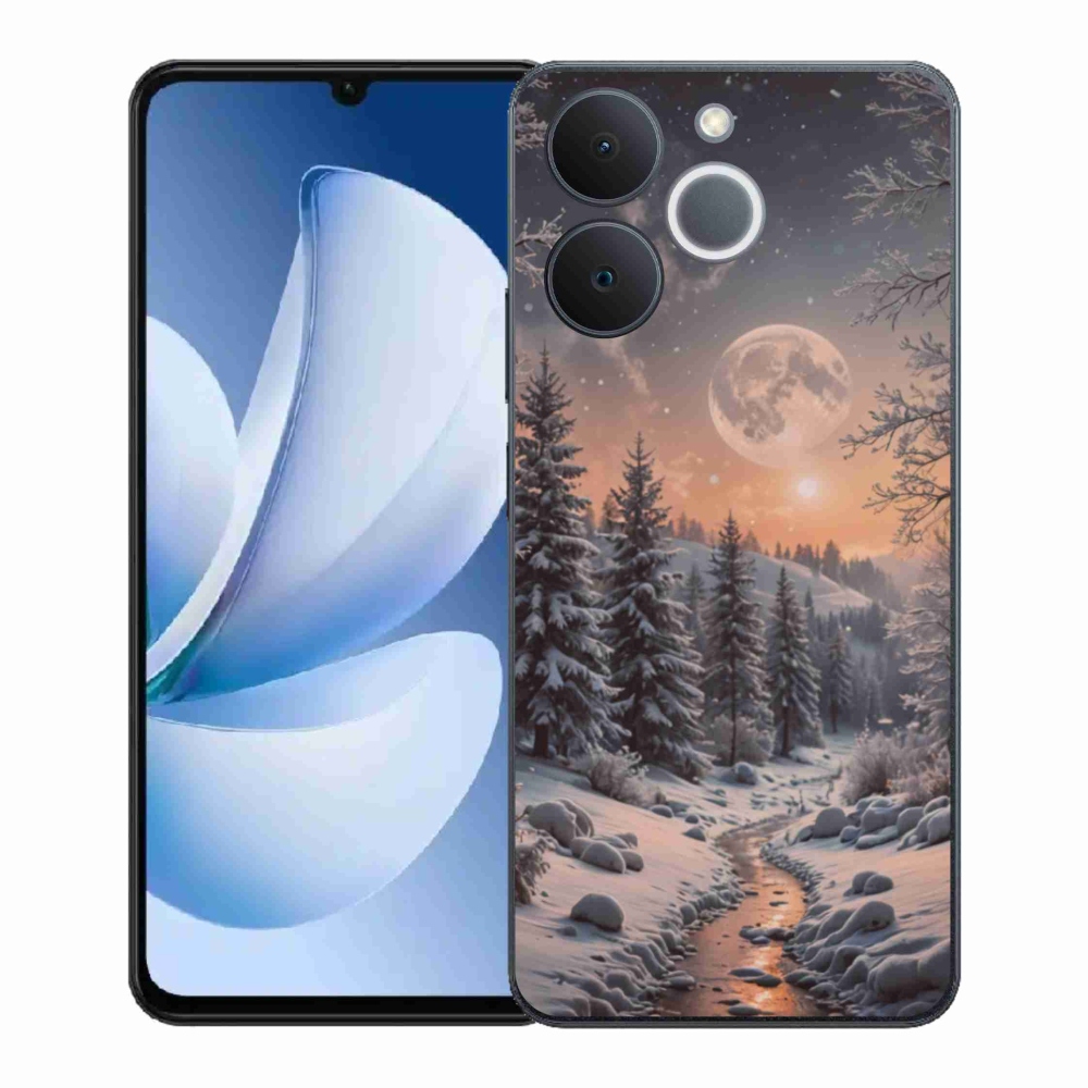 Gélový kryt mmCase na Realme Note 70T - zimná krajina 2