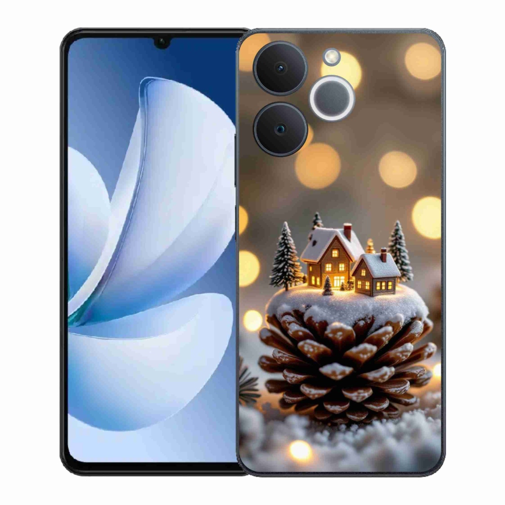 Gélový kryt mmCase na Realme Note 70T - zimná dedinka