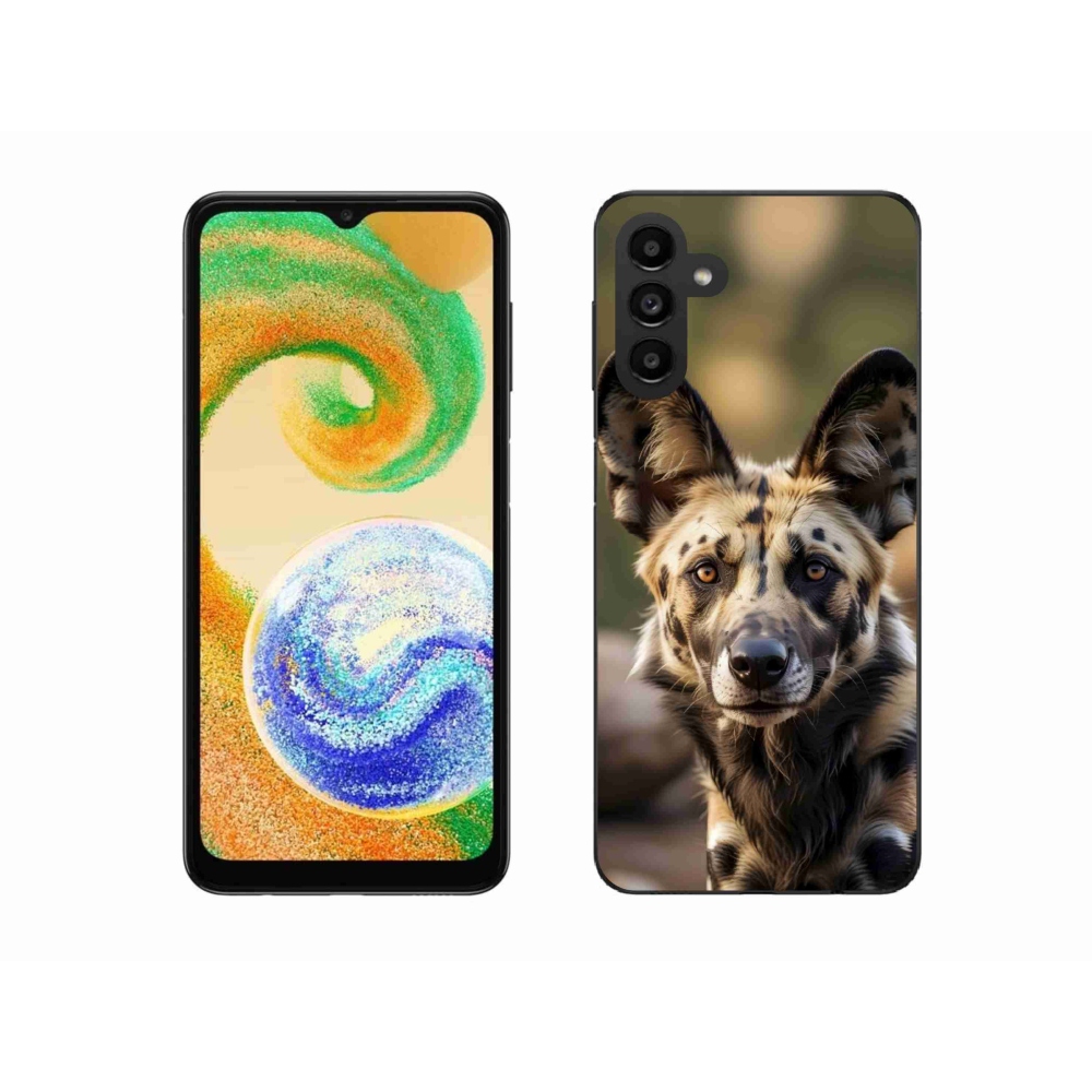 Gélový kryt mmCase na Samsung Galaxy A04s (164,7 x76, 7x9, 1 mm) - africký divoký pes