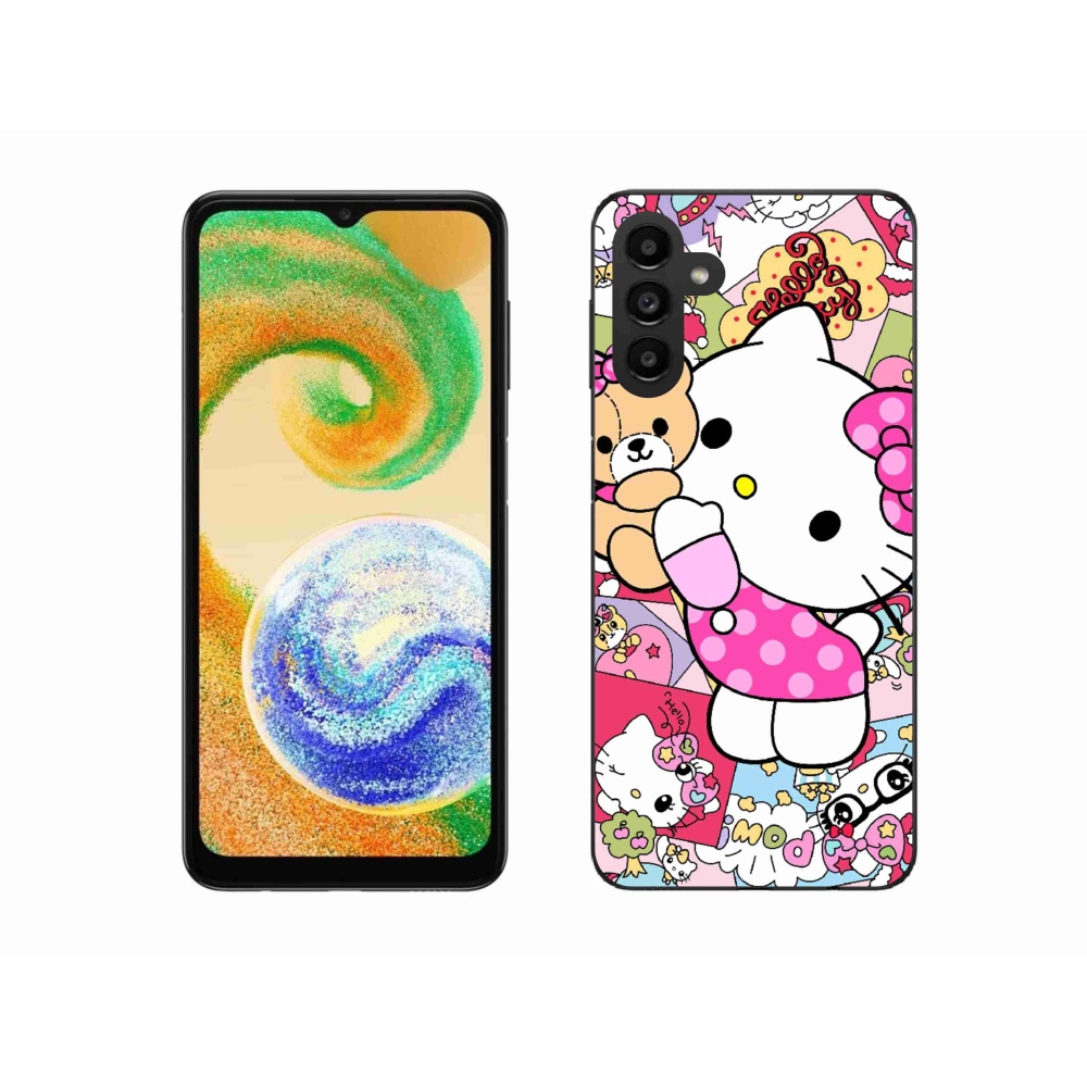 Gélový kryt mmCase na Samsung Galaxy A04s (164,7 x76, 7x9, 1 mm) - cute kitty