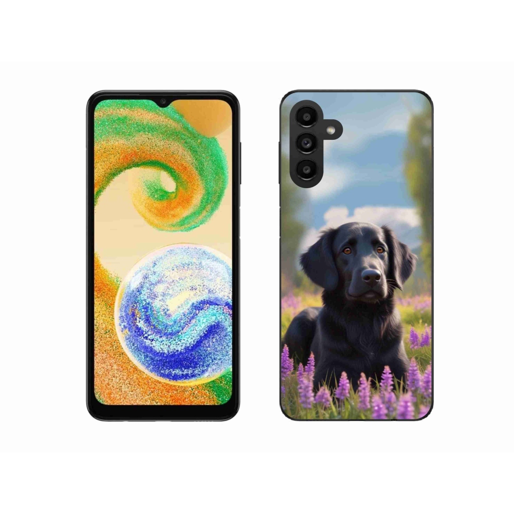 Gélový kryt mmCase na Samsung Galaxy A04s (164,7x76,7x9,1 mm) - elegantný čierny retriever