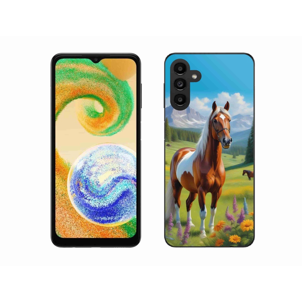 Gélový kryt mmCase na Samsung Galaxy A04s (164,7 x76, 7x9, 1 mm) - kôň na lúke