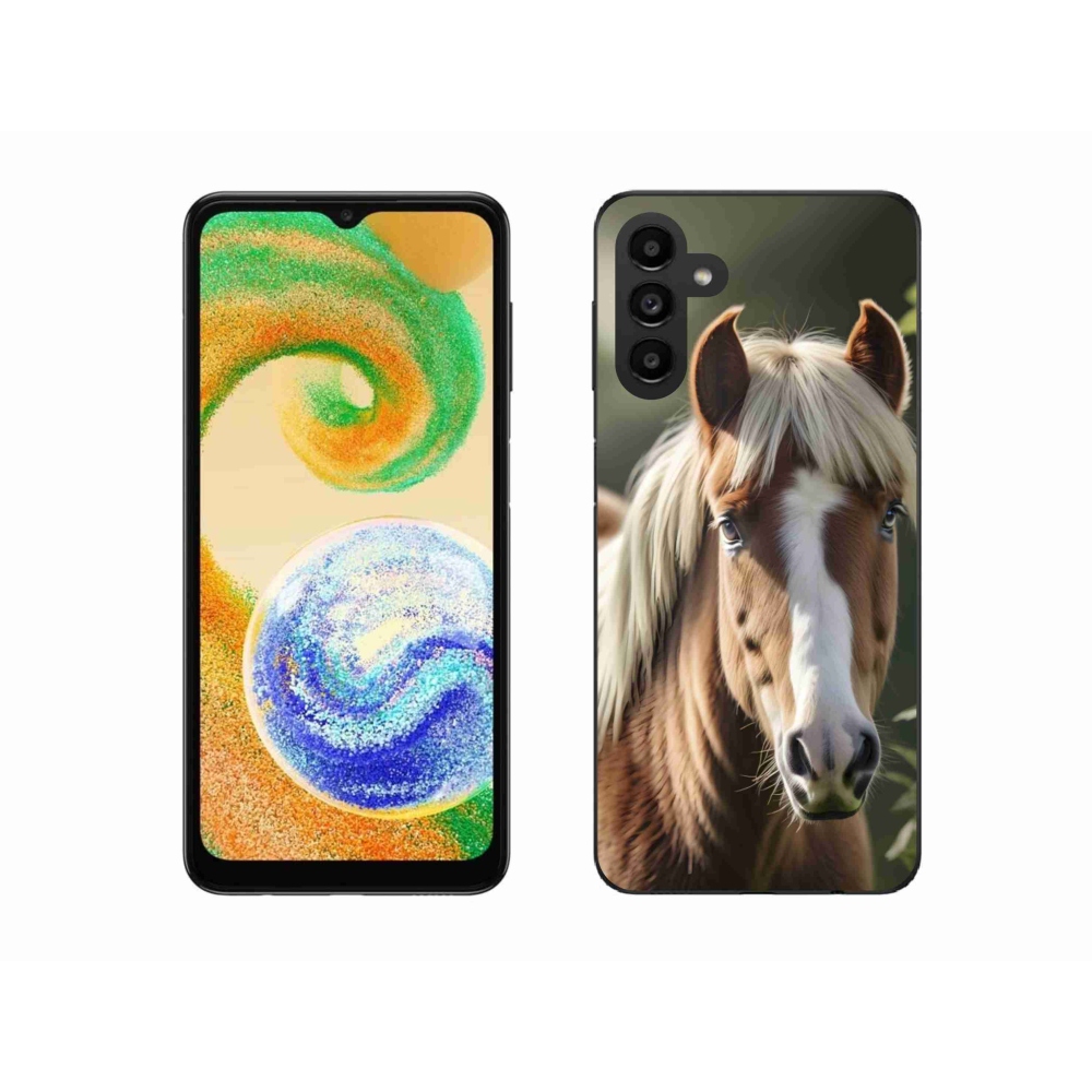Gélový kryt mmCase na Samsung Galaxy A04s (164,7x76,7x9,1 mm) - kôň so svetlou hrivou