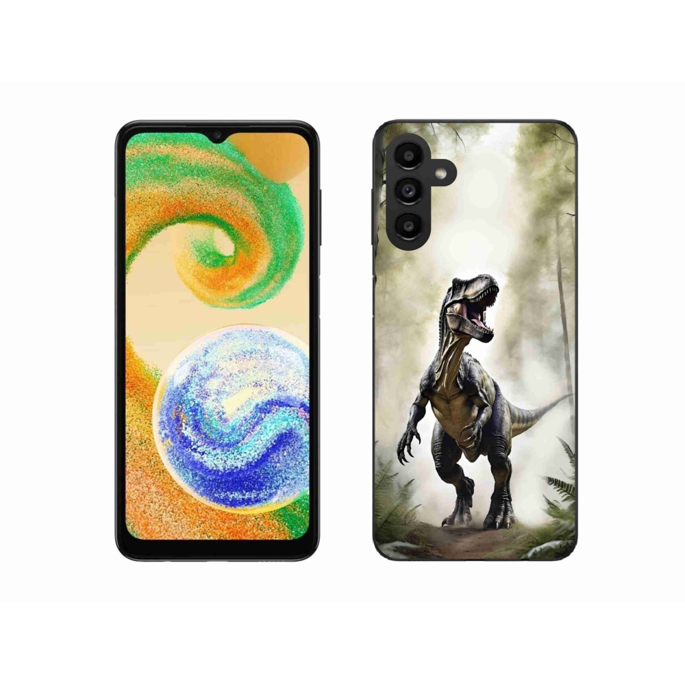 Gélový kryt mmCase na Samsung Galaxy A04s (164,7 x76, 7x9, 1 mm) - naštvaný T-Rex