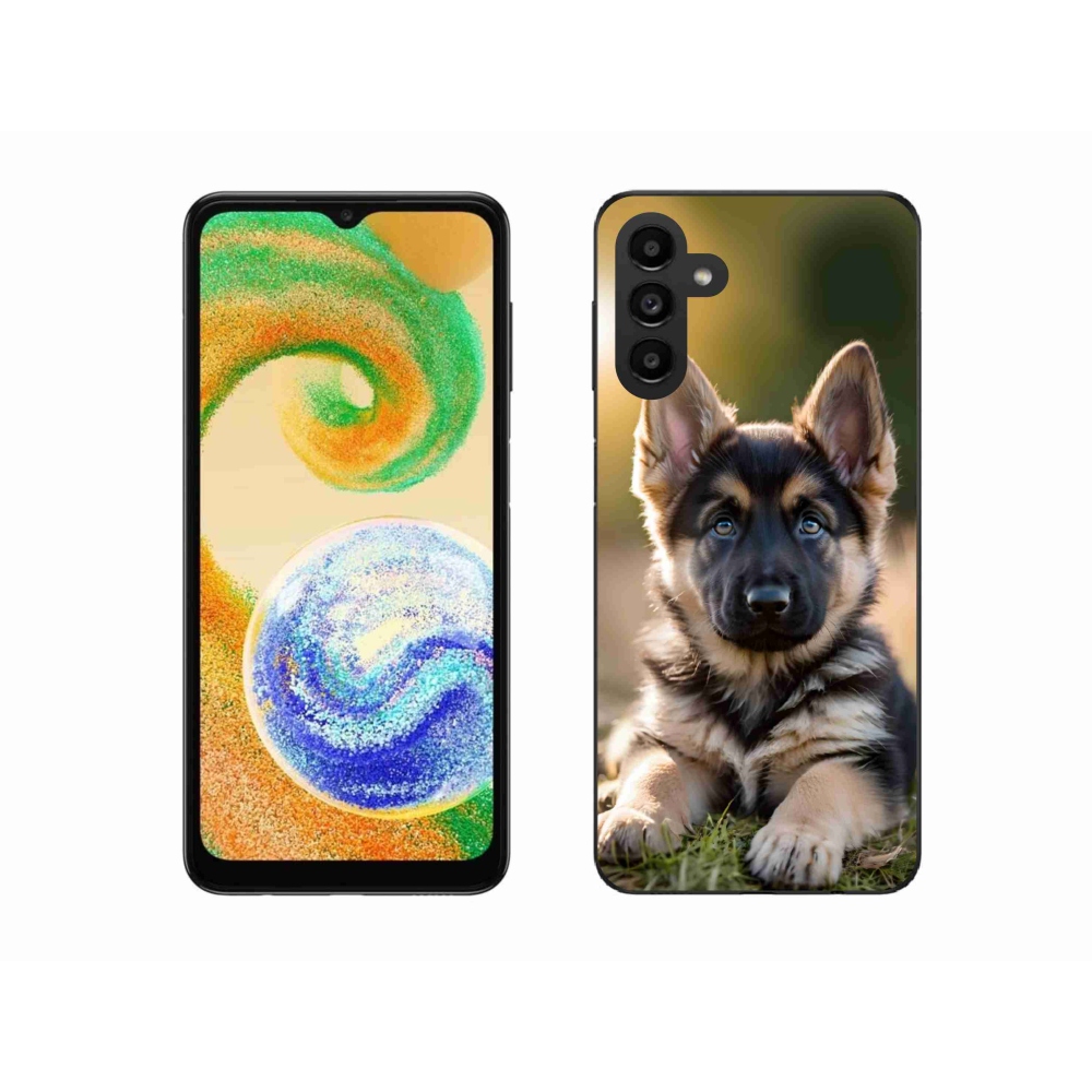 Gélový kryt mmCase na Samsung Galaxy A04s (164,7 x76, 7x9, 1 mm) - nemecký ovčiak v prírode