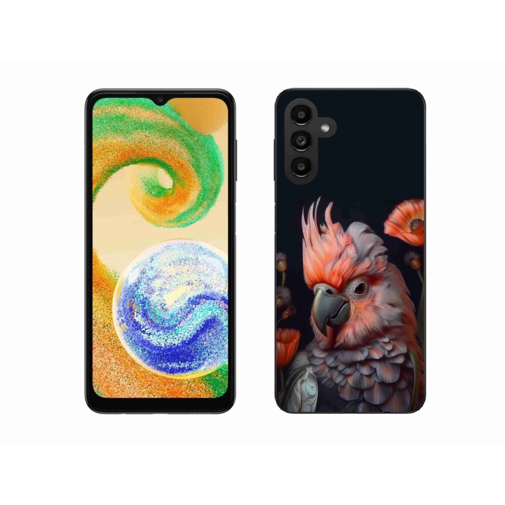 Gélový kryt mmCase na Samsung Galaxy A04s (164,7x76,7x9,1 mm) - papagáj kakadu vo farbách