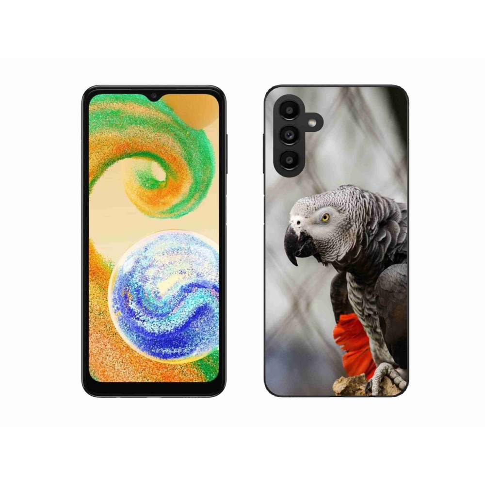 Gélový kryt mmCase na Samsung Galaxy A04s (164,7x76,7x9,1 mm) - papagáj žako 3