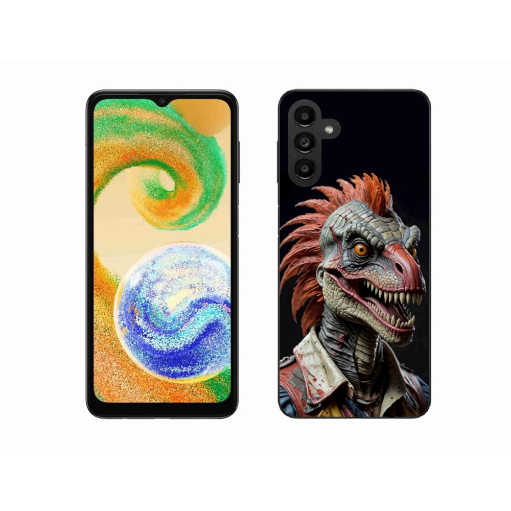 Gélový kryt mmCase na Samsung Galaxy A04s (164,7 x76, 7x9, 1 mm) - punk dinosaurus