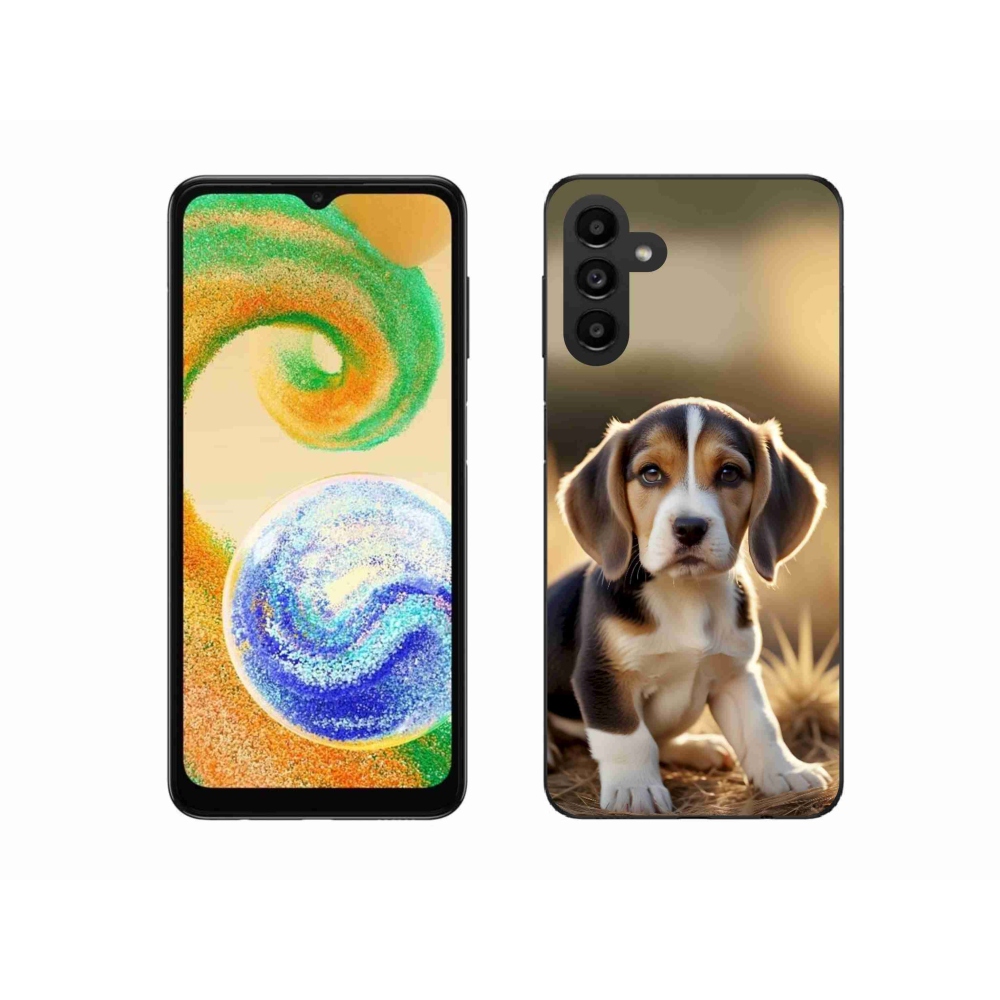 Gélový kryt mmCase na Samsung Galaxy A04s (164,7 x76, 7x9, 1 mm) - roztomilý bígl