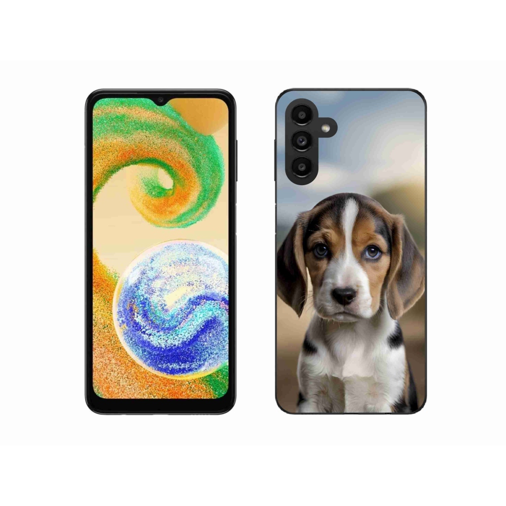 Gélový kryt mmCase na Samsung Galaxy A04s (164,7 x76, 7x9, 1 mm) - roztomilý bígl