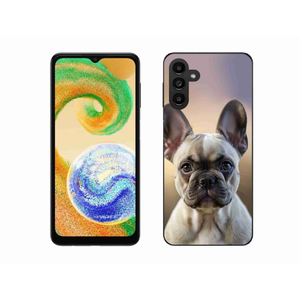 Gélový kryt mmCase na Samsung Galaxy A04s (164,7x76,7x9,1 mm) - roztomilý francúzsky buldoček