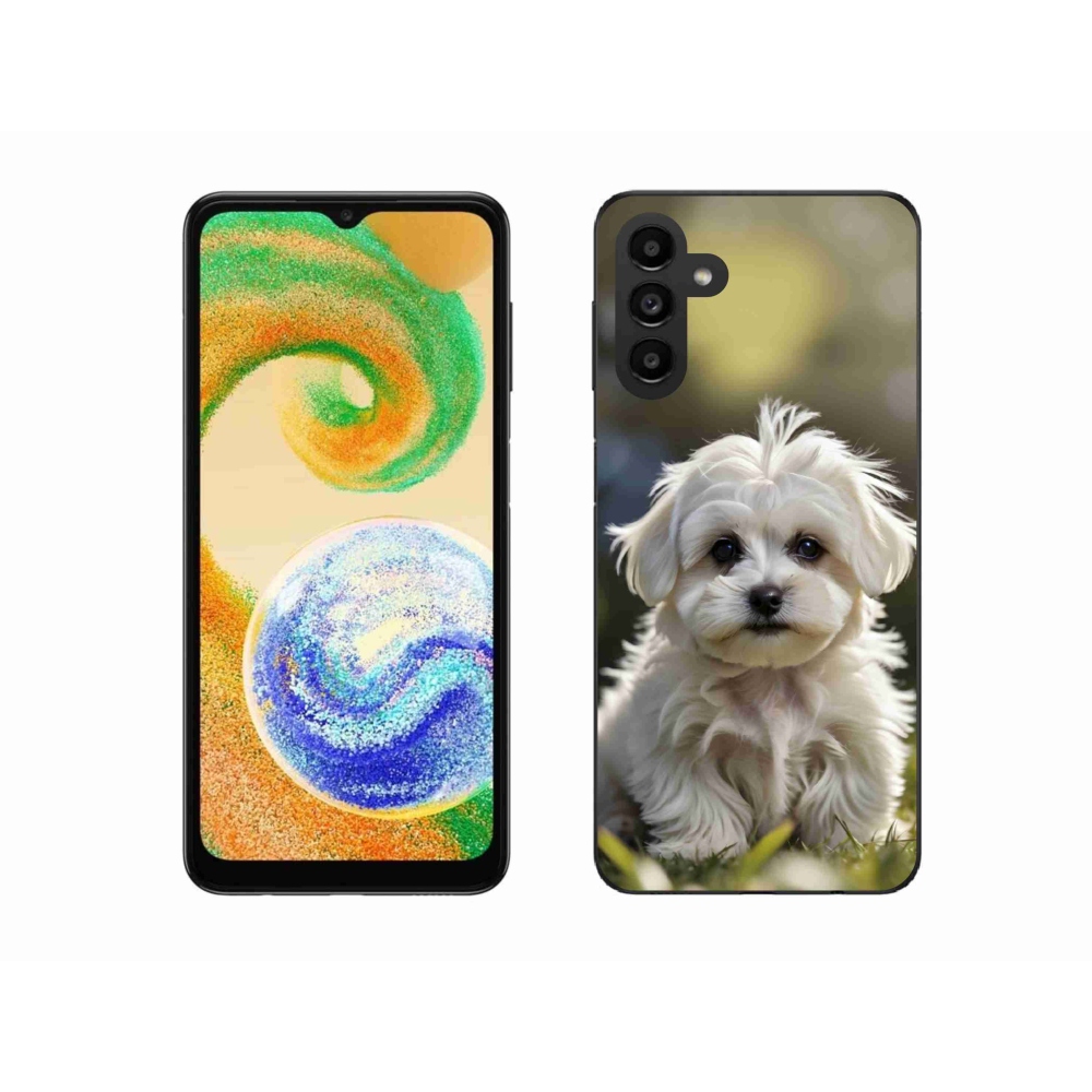 Gélový kryt mmCase na Samsung Galaxy A04s (164,7 x76, 7x9, 1 mm) - roztomilý maltézsky psík