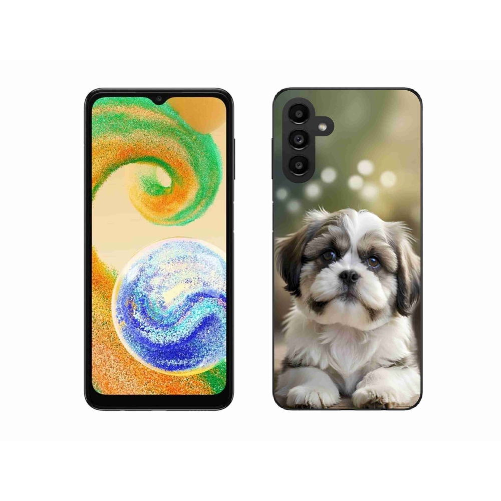 Gélový kryt mmCase na Samsung Galaxy A04s (164,7 x76, 7x9, 1 mm) - roztomilý shih-tzu