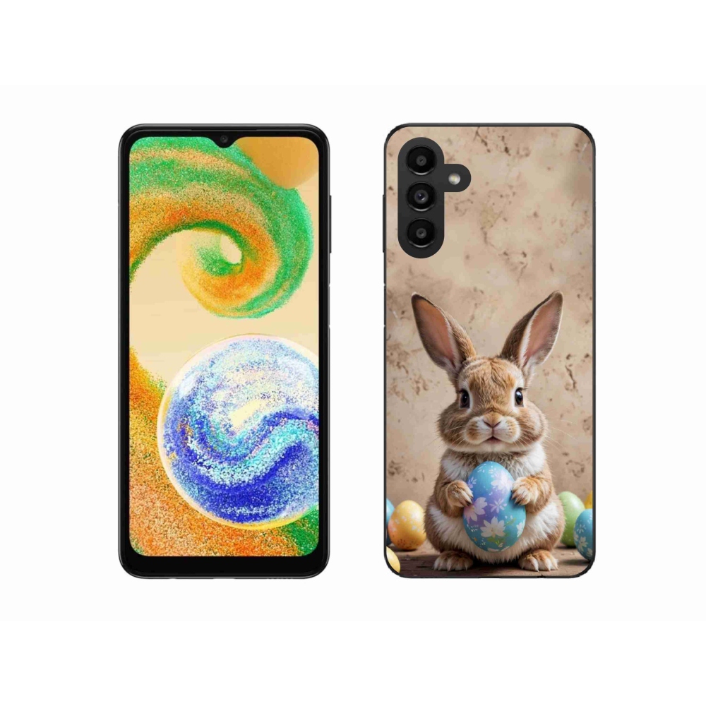 Gélový kryt mmCase na Samsung Galaxy A04s (164,7x76,7x9,1 mm) - veľkonočný zajačik