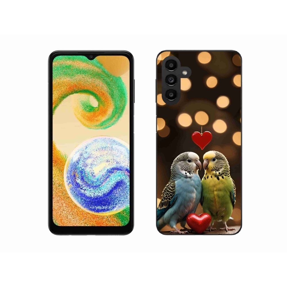 Gélový kryt mmCase na Samsung Galaxy A04s (164,7x76,7x9,1 mm) - zamilovaní papagáje