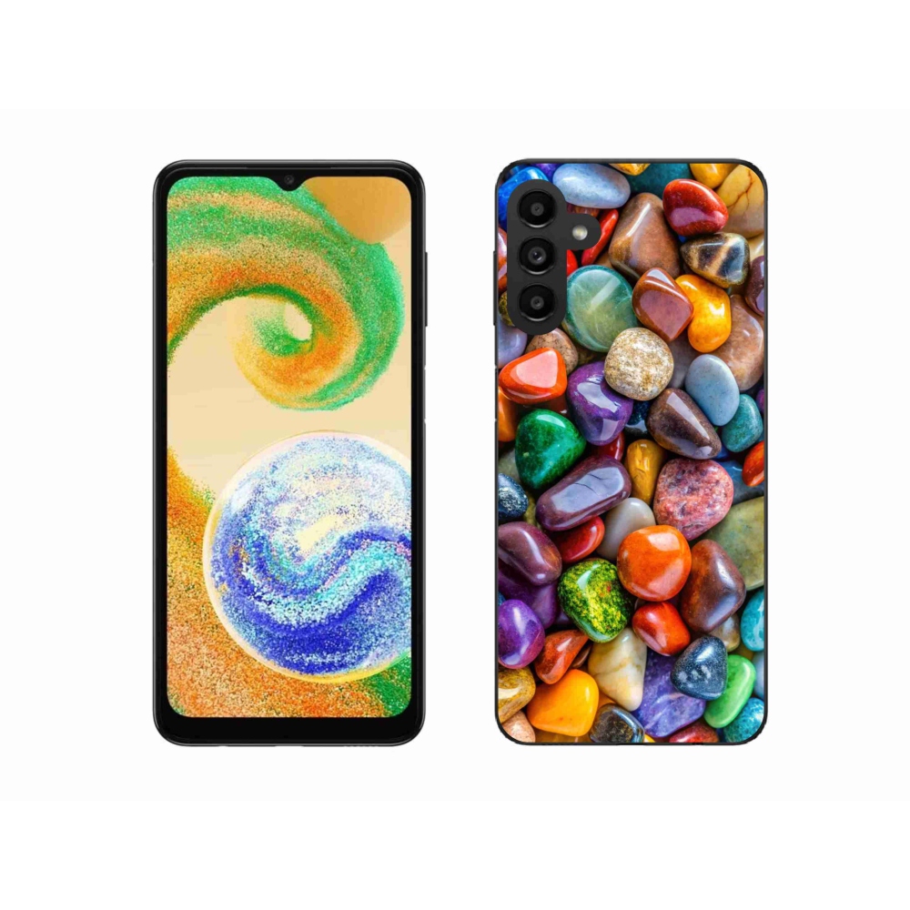 Gélový kryt mmCase na Samsung Galaxy A04s - farebné kamienky