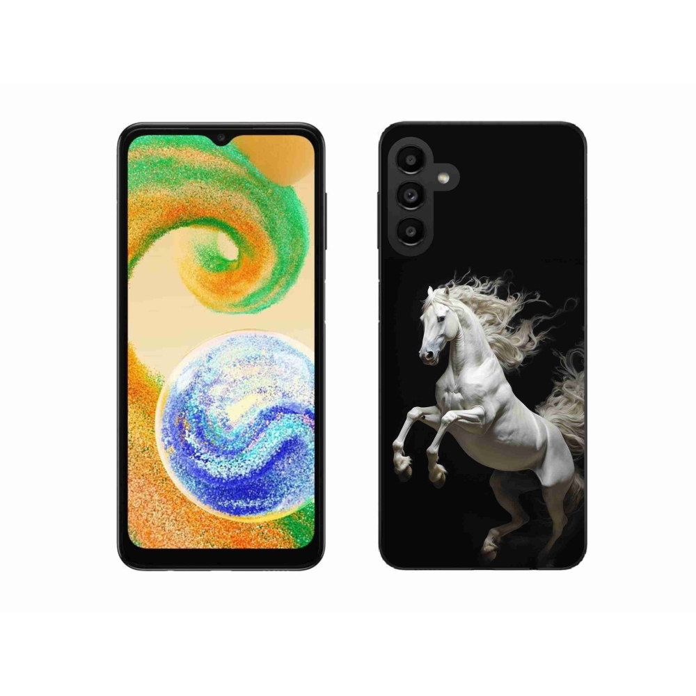 Gélový kryt mmCase na Samsung Galaxy A04s - biely kôň 4