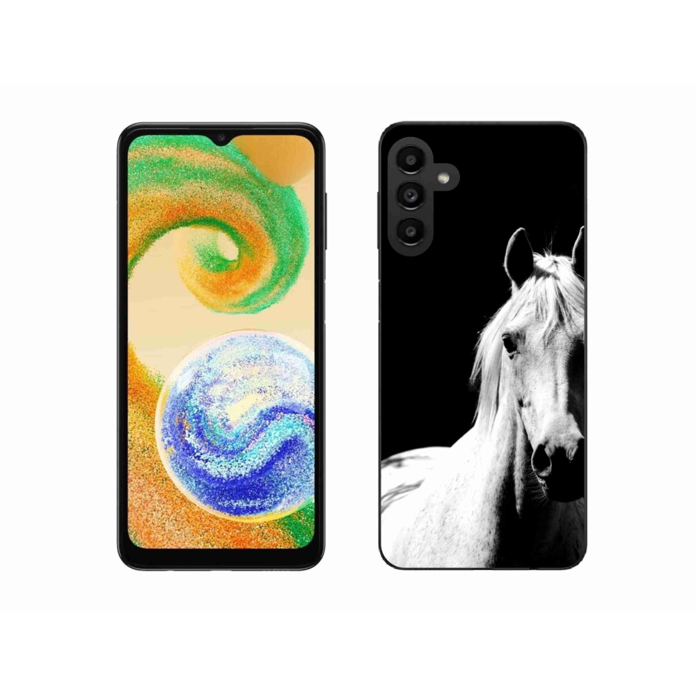 Gélový kryt mmCase na Samsung Galaxy A04s - biely kôň 5