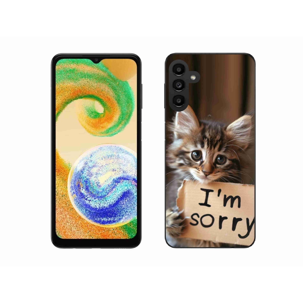 Gélový kryt mmCase na Samsung Galaxy A04s - mačacie ospravedlnenie