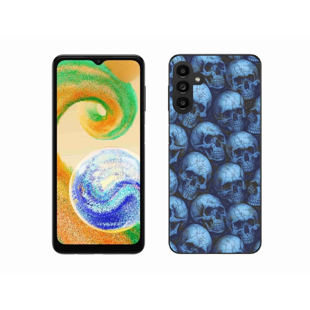 Gélový kryt mmCase na Samsung Galaxy A04s - lebky