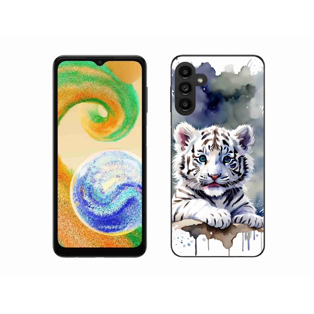 Gélový kryt mmCase na Samsung Galaxy A04s - mláďa bieleho tigra