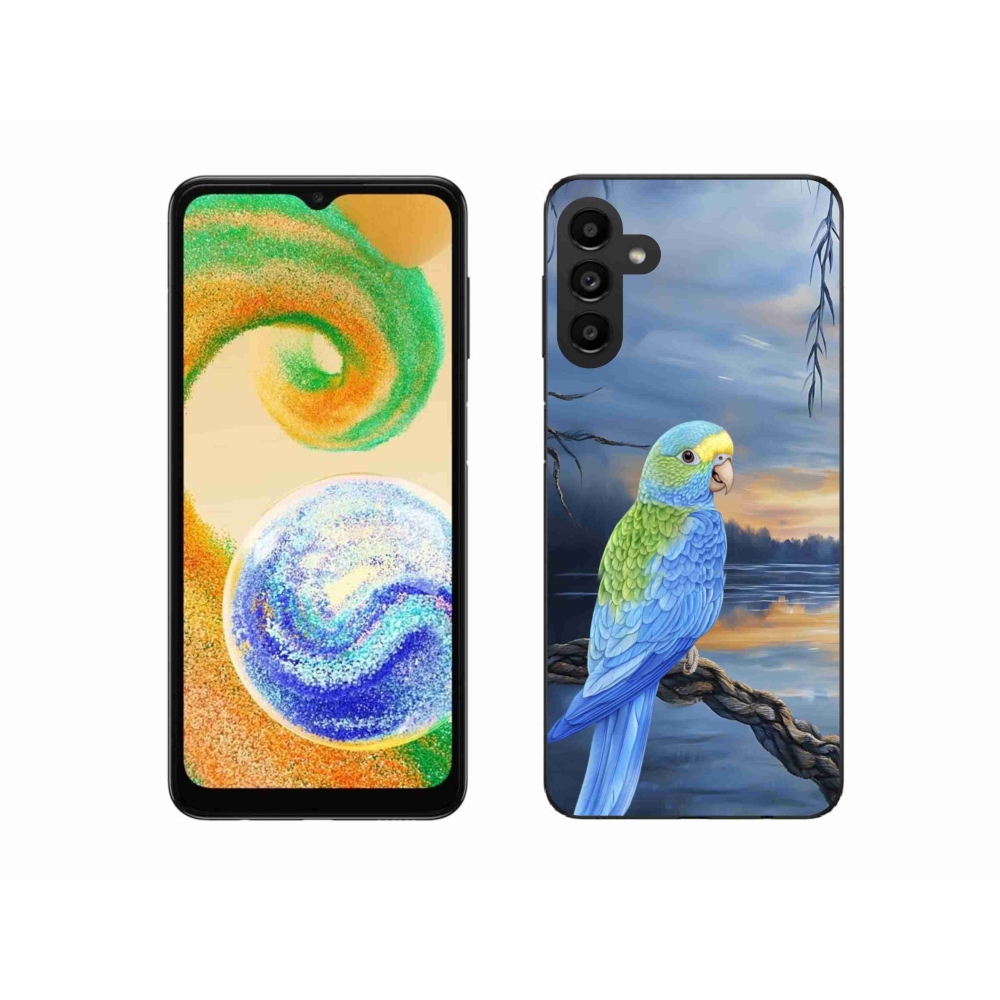 Gélový kryt mmCase na Samsung Galaxy A04s - modrý papagáj