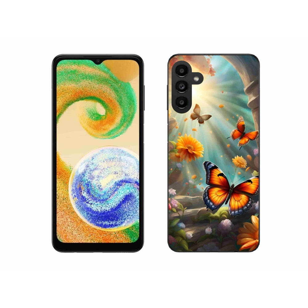 Gélový kryt mmCase na Samsung Galaxy A04s - motýlia záhrada 2