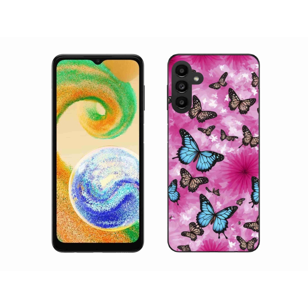 Gélový kryt mmCase na Samsung Galaxy A04s - motýlia záhrada