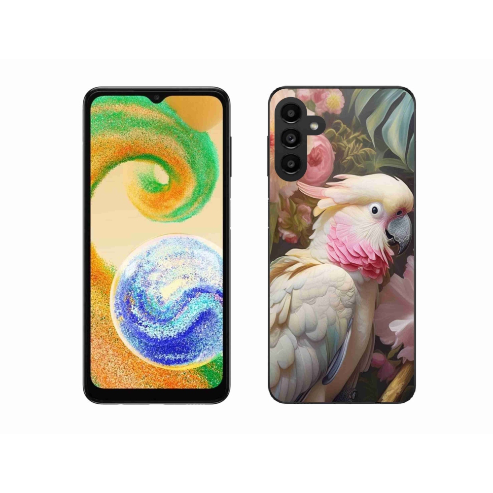 Gélový kryt mmCase na Samsung Galaxy A04s - papagáj kakadu ružový 2