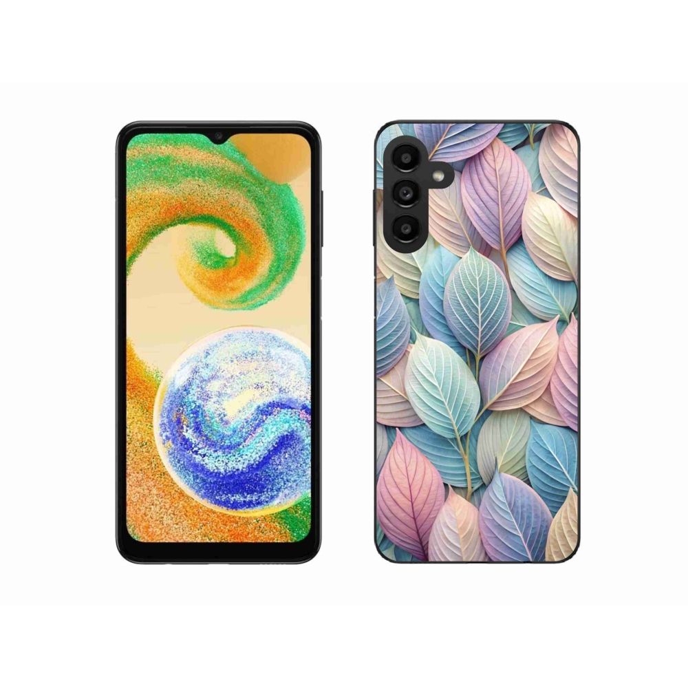 Gélový kryt mmCase na Samsung Galaxy A04s - pastelové listy
